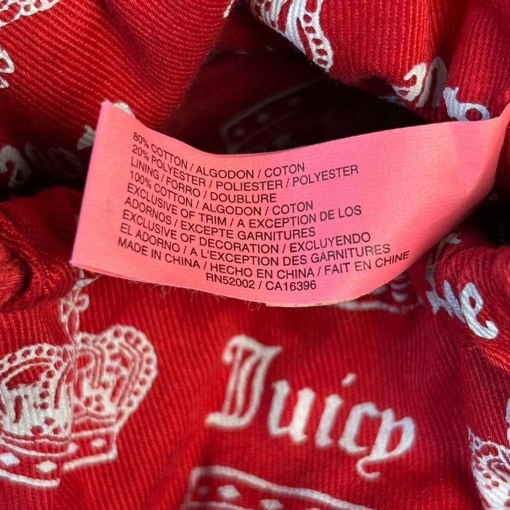 Vintage Y2K Juicy Couture Girls Gone Juicy Red Velour travel jewelry case